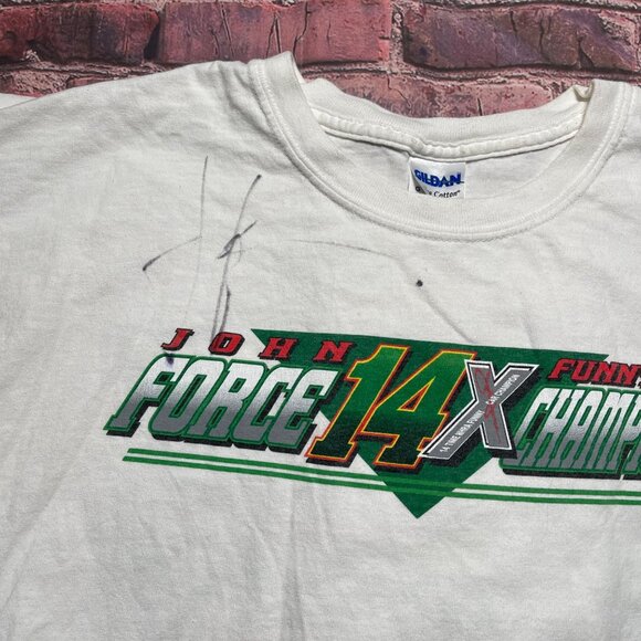 John Force American Racing Legend NHRA Autographed 2006 T Shirt Size L Y2K - Picture 3 of 4